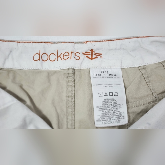 ❤️ DOCKERS WOMEN'S CHINO KHAKI SHORTS SIZE 12 ❤️ - Picture 6 of 13